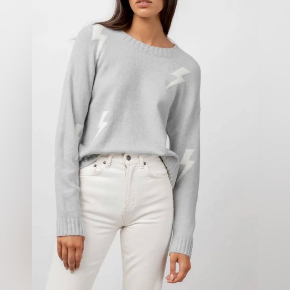 Rails Perci Pullover Cashmere Blend Sweater - Lightening Bolt